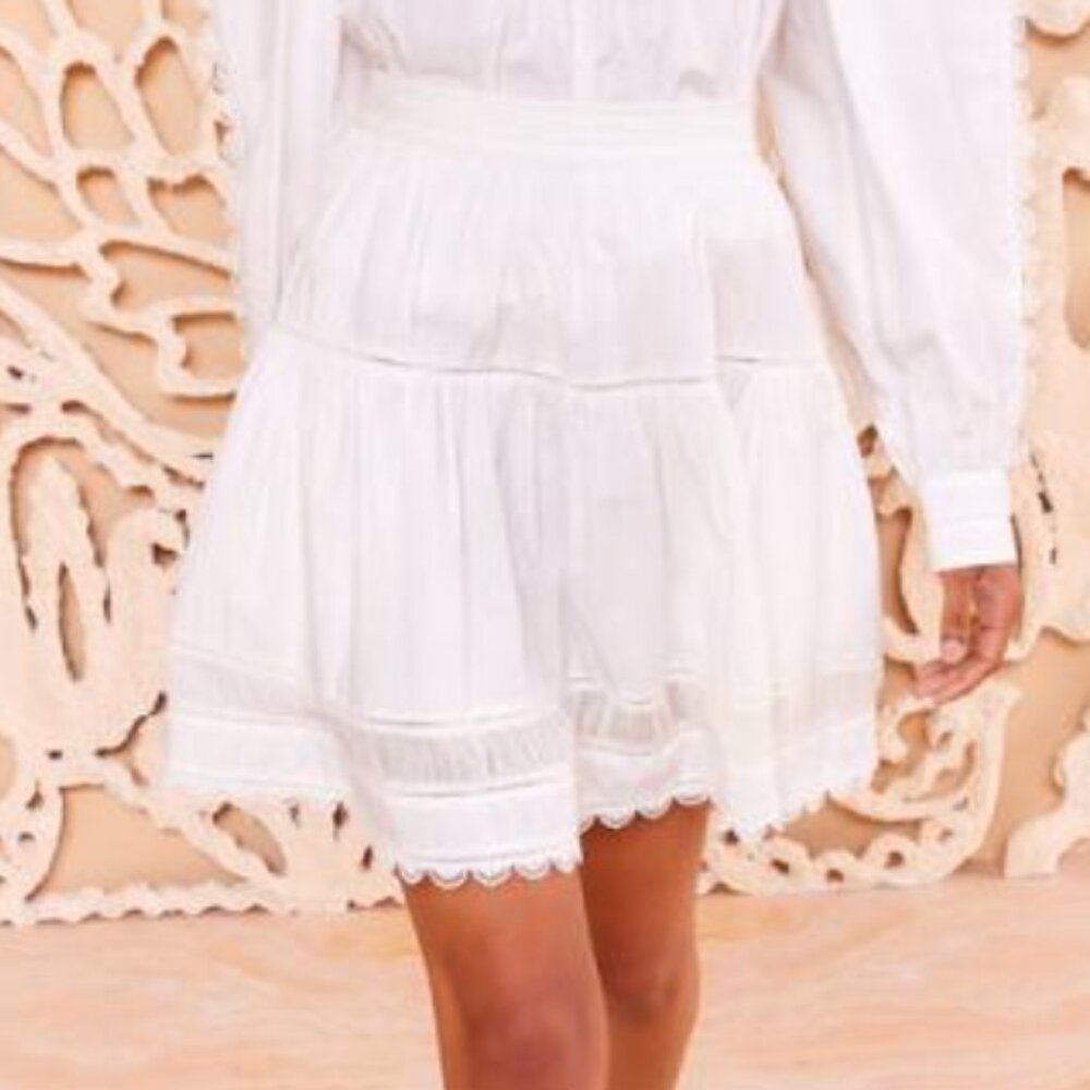 Ulla Johnson Ayla White Mini Skirt
